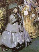 Edouard Manet At Longchamp Racecourse painting